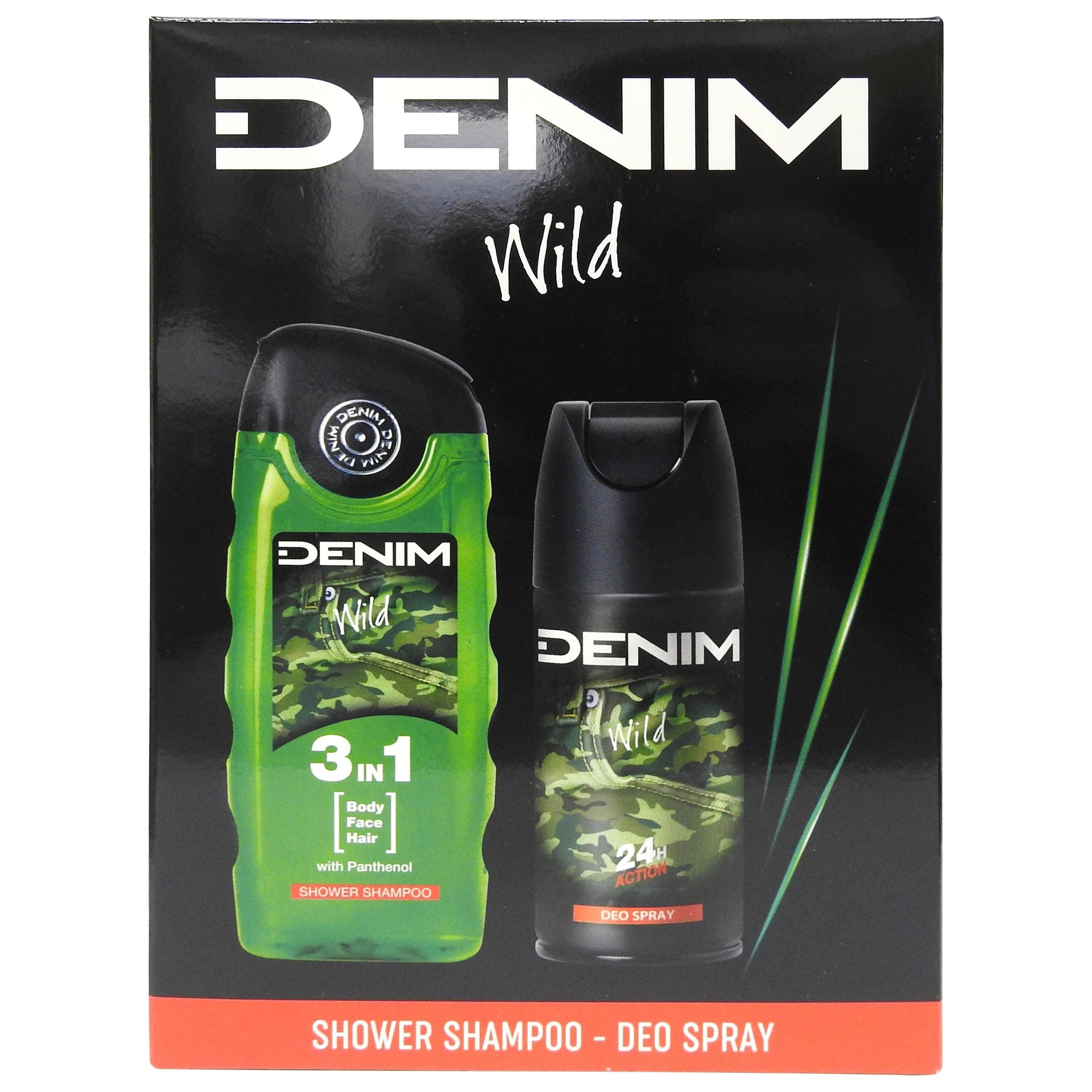 Caseta Cadou, Denim, Gel de Dus 250, Deo150 Wild