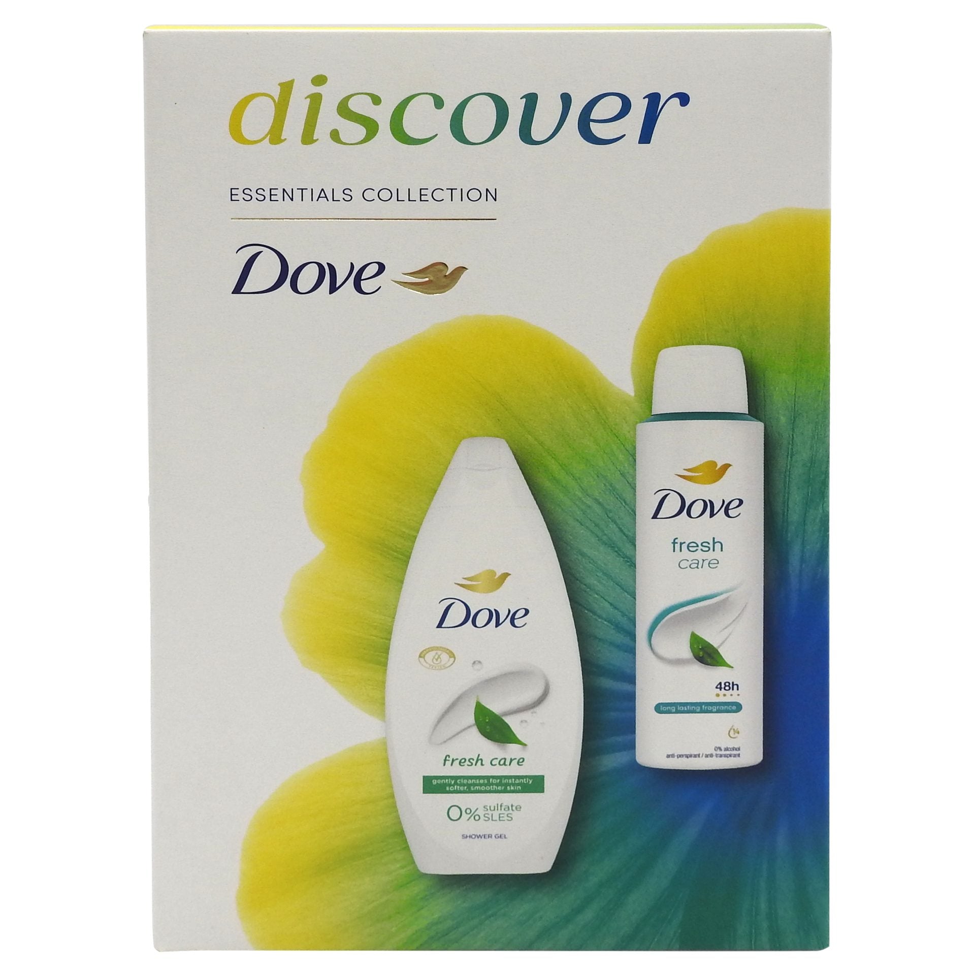 Caseta Cadou, Dove, Gel de Dus 250 ml, Deo150 ml Discover Fresh Care