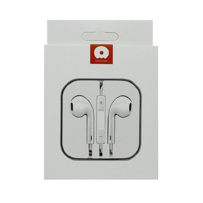 Casti Audio In-Ear, cu Microfon si cu Port Jack 3.5 mm, 1m, telecomanda pentru apeluri/volum. WUW-R31 Alb
