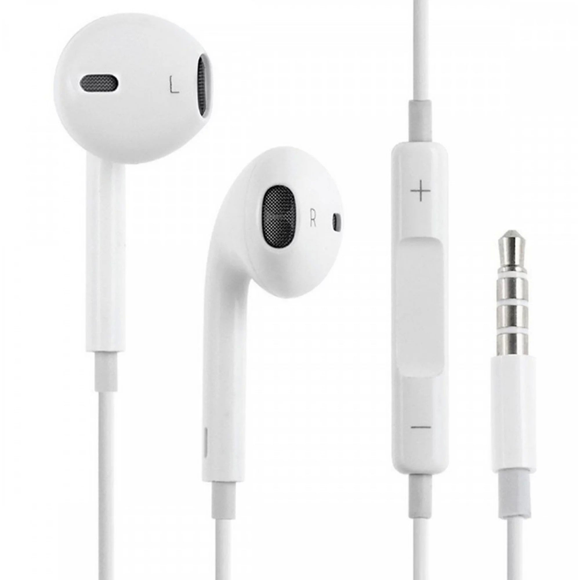 Casti Audio In-Ear, cu Microfon si cu Port Jack 3.5 mm, 1m, telecomanda pentru apeluri/volum. WUW-R31 Alb