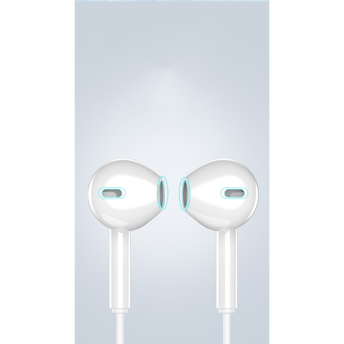Casti Audio Stereo In-Ear, cu Microfon si cu Port Jack 3,5 mm, 1m,telecomanda pentru apeluri/volum,  Flippy Rock ES05 Blister, Alb