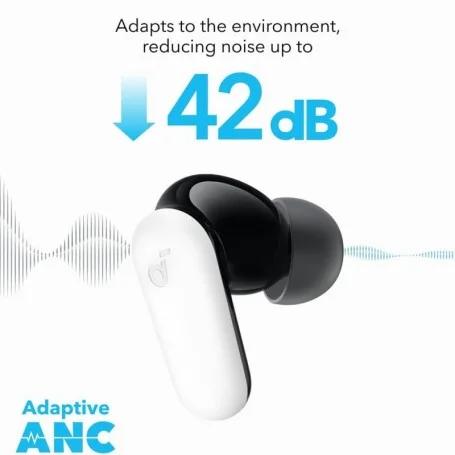 Casti TWS Anker "Soundcore P30i", tip butoni, utilizare multimedia, Bluetooth 5.4, ANC, durata baterie pana la 45 ore, IP54, alb, "A3959321" (timbru verde 0.08 lei) - 0194644034894