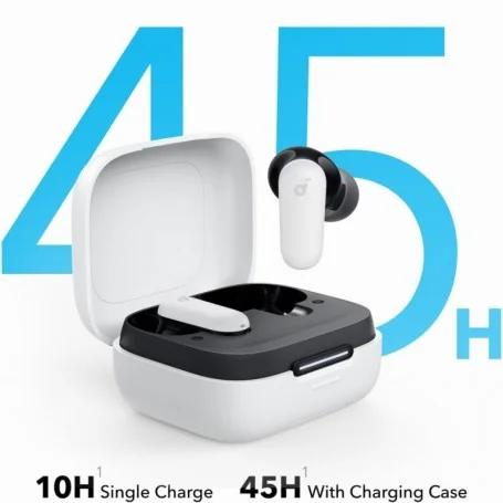 Casti TWS Anker "Soundcore P30i", tip butoni, utilizare multimedia, Bluetooth 5.4, ANC, durata baterie pana la 45 ore, IP54, alb, "A3959321" (timbru verde 0.08 lei) - 0194644034894