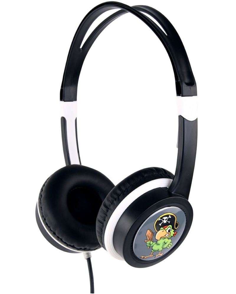 CASTI Gembird, cu fir, utilizare multimedia, conectare prin Jack 3.5 mm x 1, limitare volum pt. copii, negru, "MHP-JR-BK", (timbru verde 0.8 lei)
