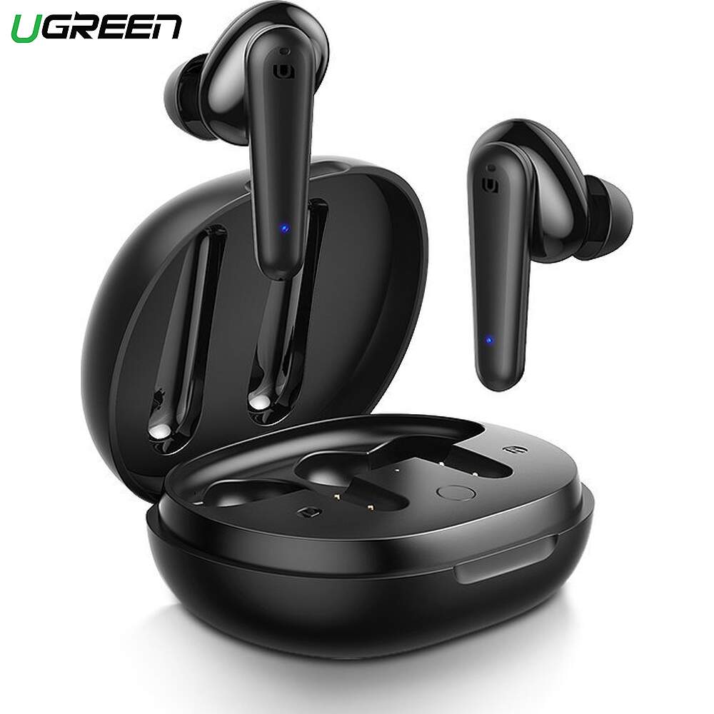 CASTI Ugreen, "WS106" wireless, intraauriculare - butoni, ANC, pt smartphone, microfon pe casca, conectare prin Bluetooth 5.2, negru, "90401", (include TV 0.18lei) - 6957303894017
