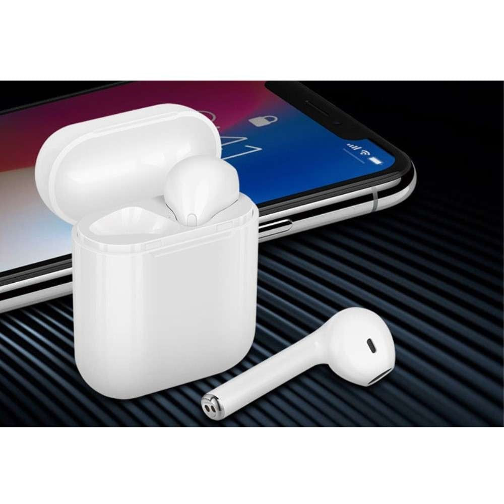 Casti Wireless Bluetooth MKJ-I8X Earbuds, Alb