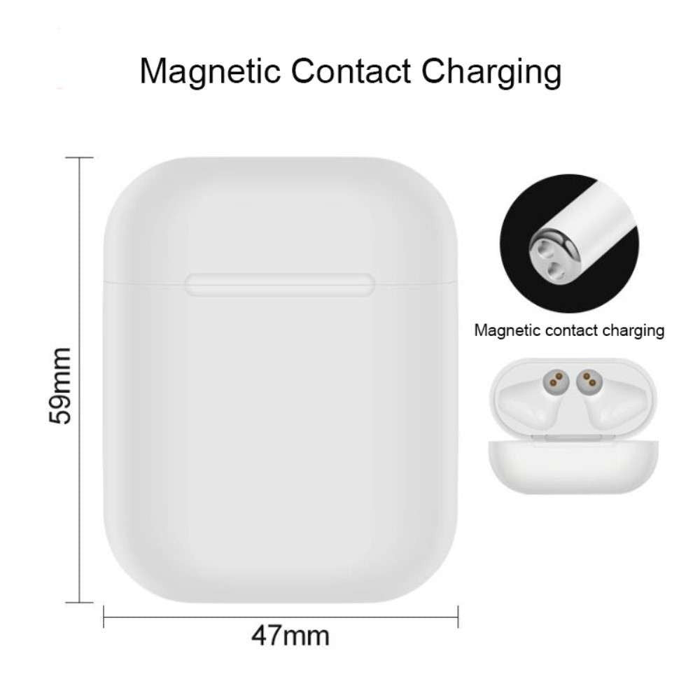 Casti Wireless Bluetooth MKJ-I8X Earbuds, Alb