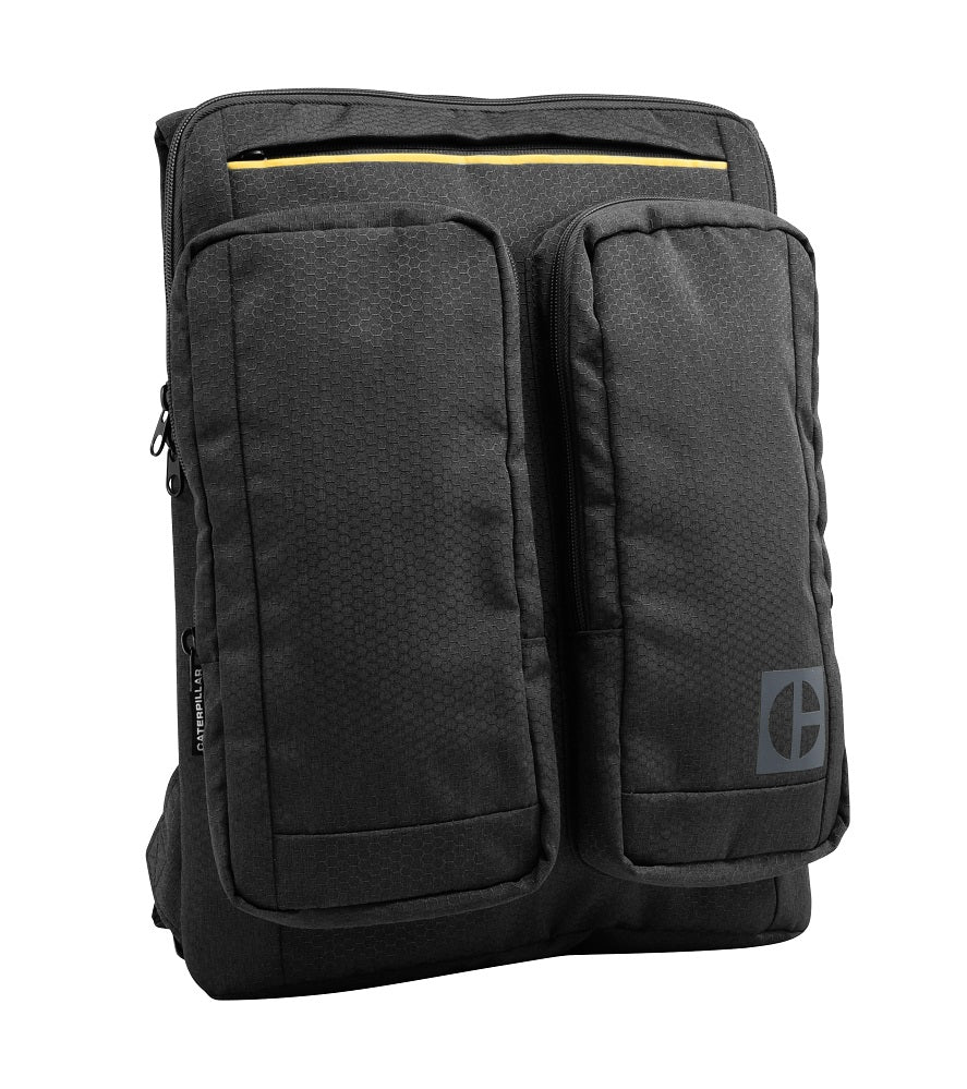 Rucsac CATERPILLAR Code - Quest Commuter, material 420D hexagonal, 2 buzunare exterioare - negru "CAT-83826-01"