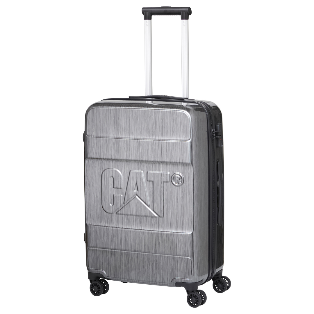 Troller cabina avion, CATERPILLAR Cargo Nested, 37.5x22x55 cm (Lxlxh), 45L, ABS - gri lucios "CAT-84038-95"
