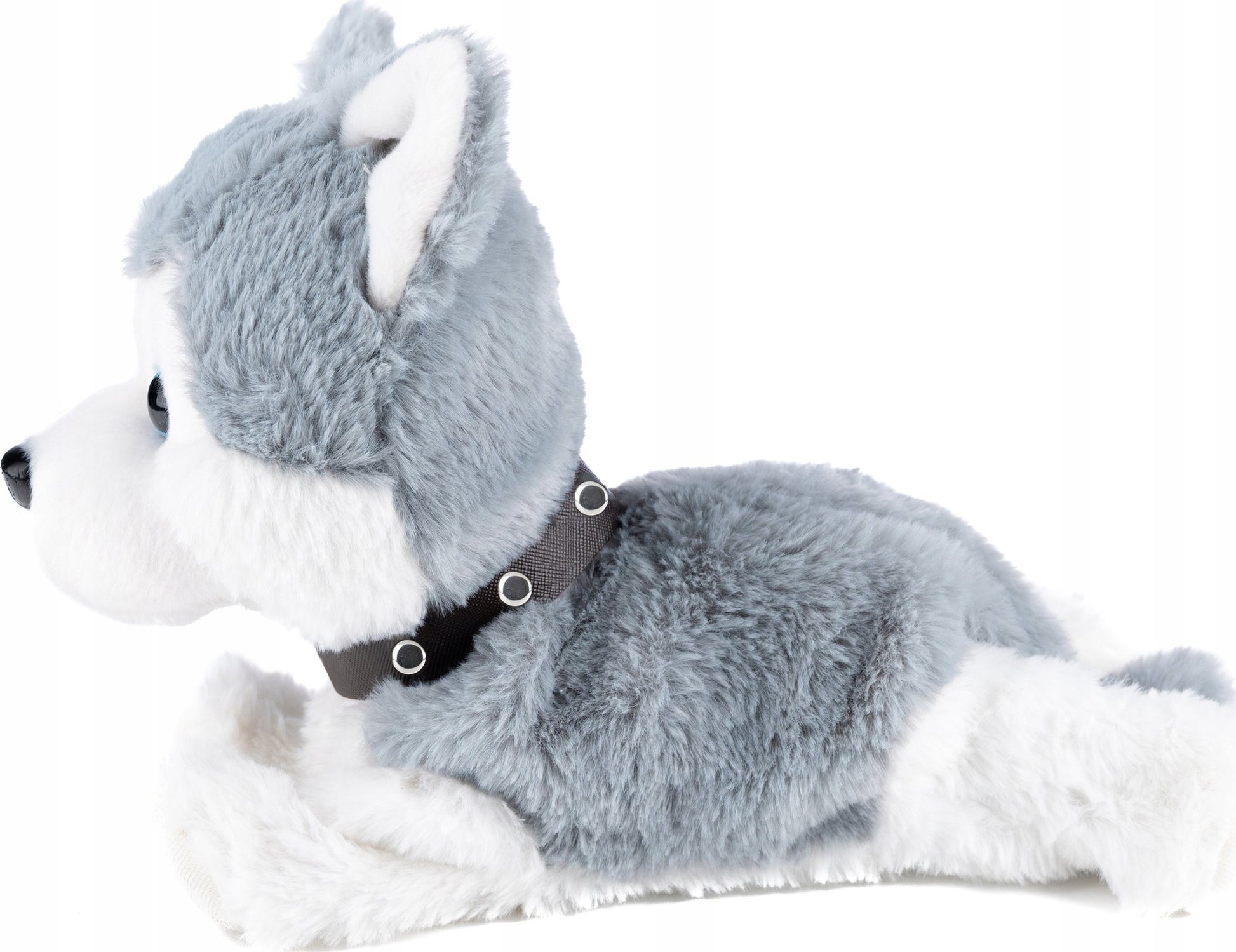 Catel interactiv pentru copii cu sunete si miscare, reactie la atingere si zgomot, 28x24x11 cm, gri - 7