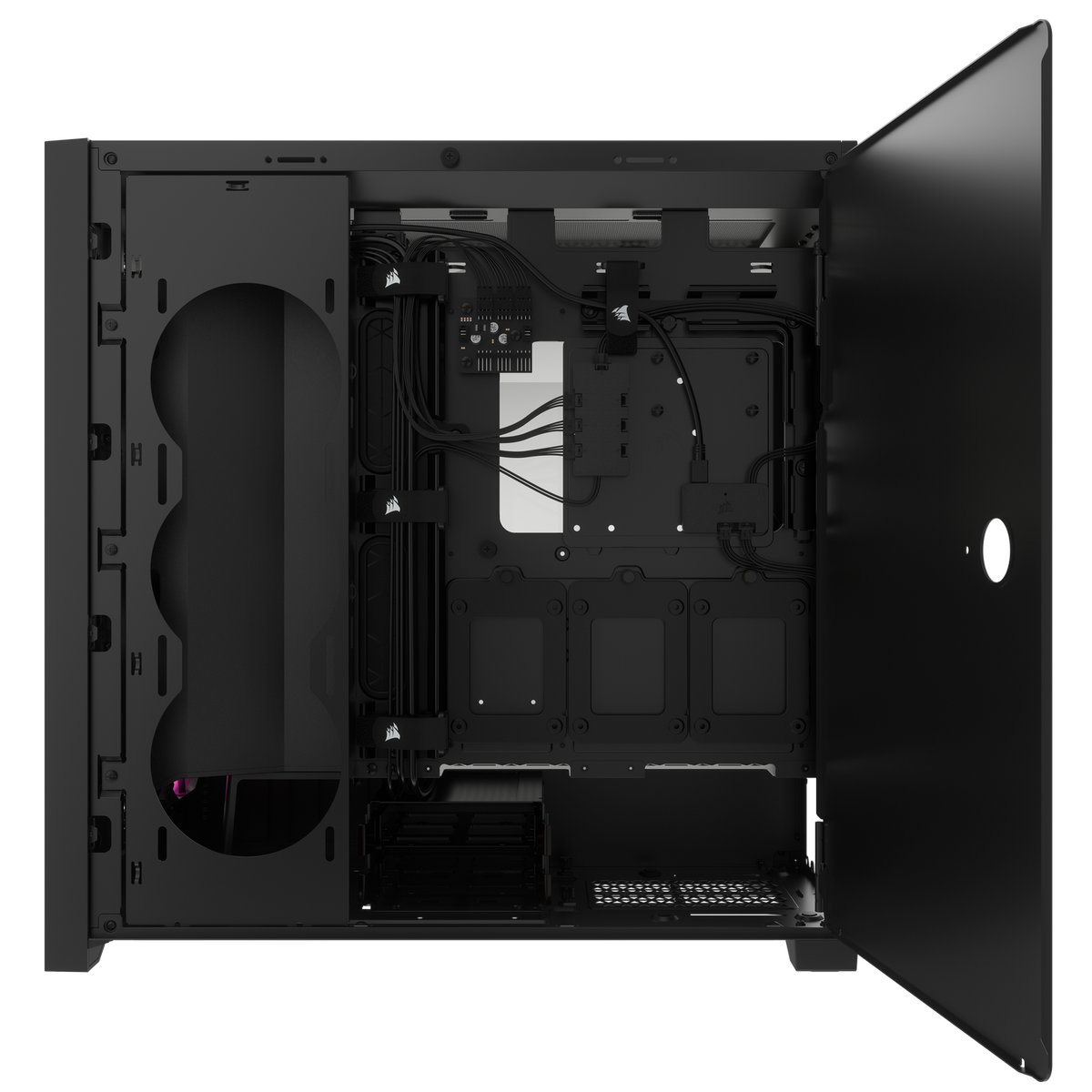 CARCASA Corsair iCUE 5000D RGB AIRFLOW Mid-Tower Case, Black - 3x AF120 RGB ELITE Fans - iCUE Lighting Node PRO Controller
