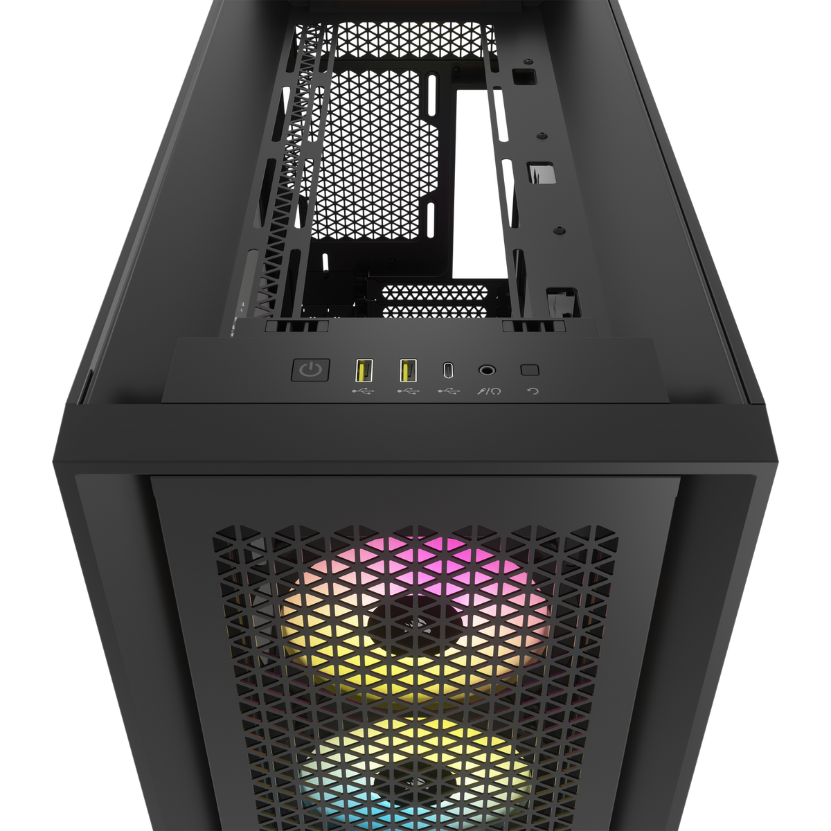 CARCASA Corsair iCUE 5000D RGB AIRFLOW Mid-Tower Case, Black - 3x AF120 RGB ELITE Fans - iCUE Lighting Node PRO Controller