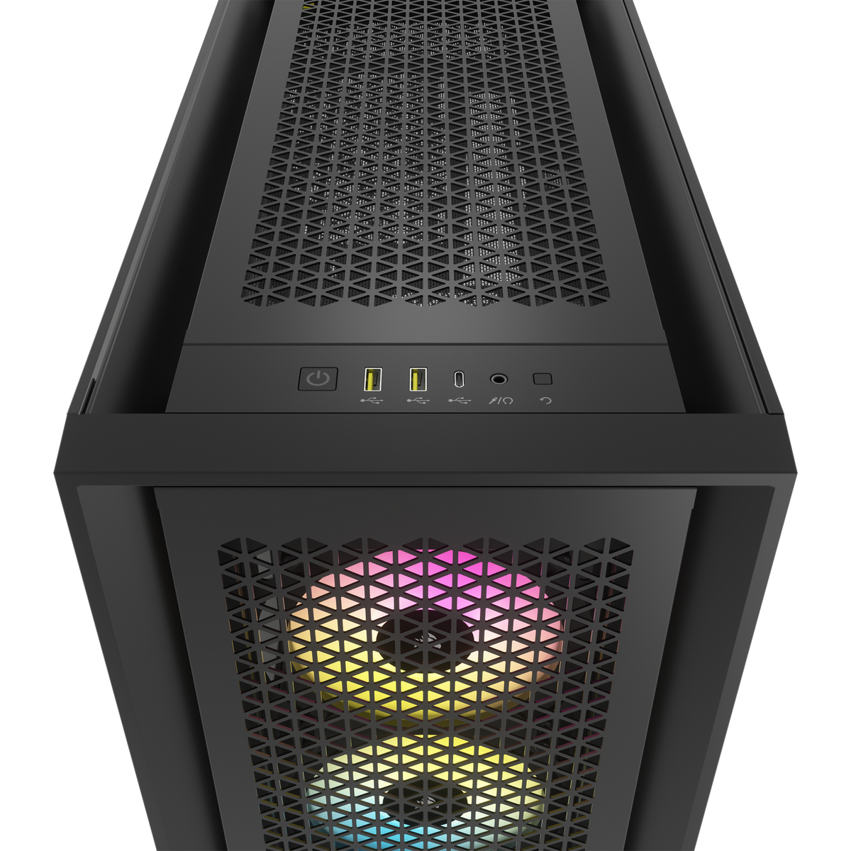 CARCASA Corsair iCUE 5000D RGB AIRFLOW Mid-Tower Case, Black - 3x AF120 RGB ELITE Fans - iCUE Lighting Node PRO Controller