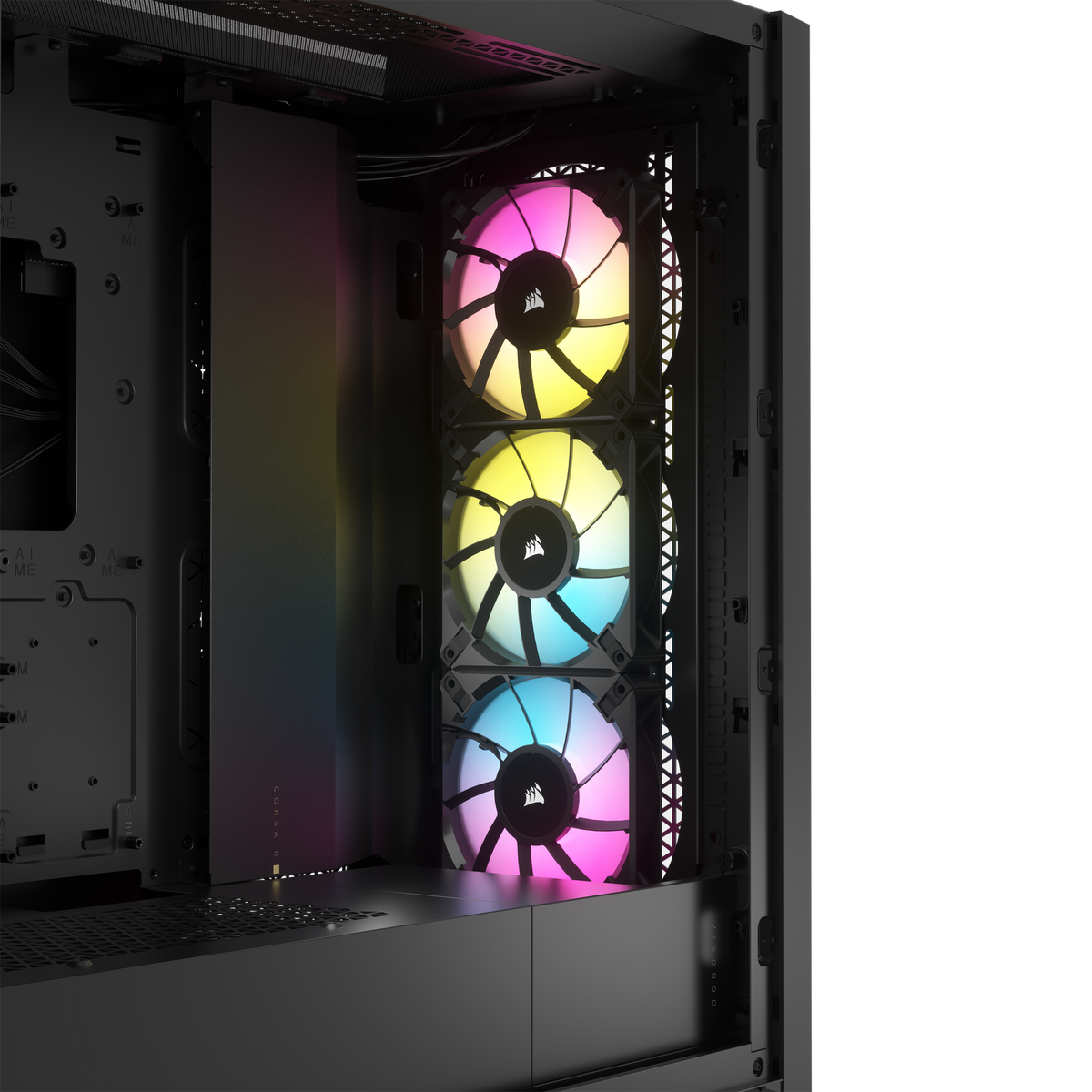CARCASA Corsair iCUE 5000D RGB AIRFLOW Mid-Tower Case, Black - 3x AF120 RGB ELITE Fans - iCUE Lighting Node PRO Controller