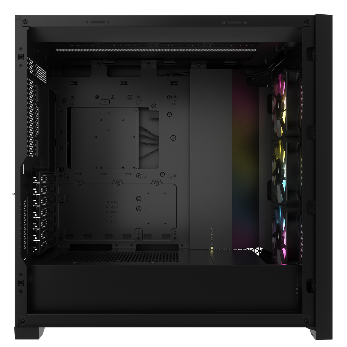 CARCASA Corsair iCUE 5000D RGB AIRFLOW Mid-Tower Case, Black - 3x AF120 RGB ELITE Fans - iCUE Lighting Node PRO Controller