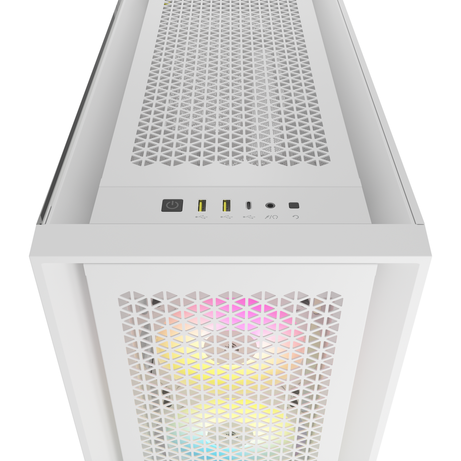 CARCASA Corsair iCUE 5000D RGB AIRFLOW Mid-Tower Case, True White - 3x AF120 RGB ELITE - White Fans - iCUE Lighting Node PRO Controller - High-airflow Design "CC-9011243-WW"