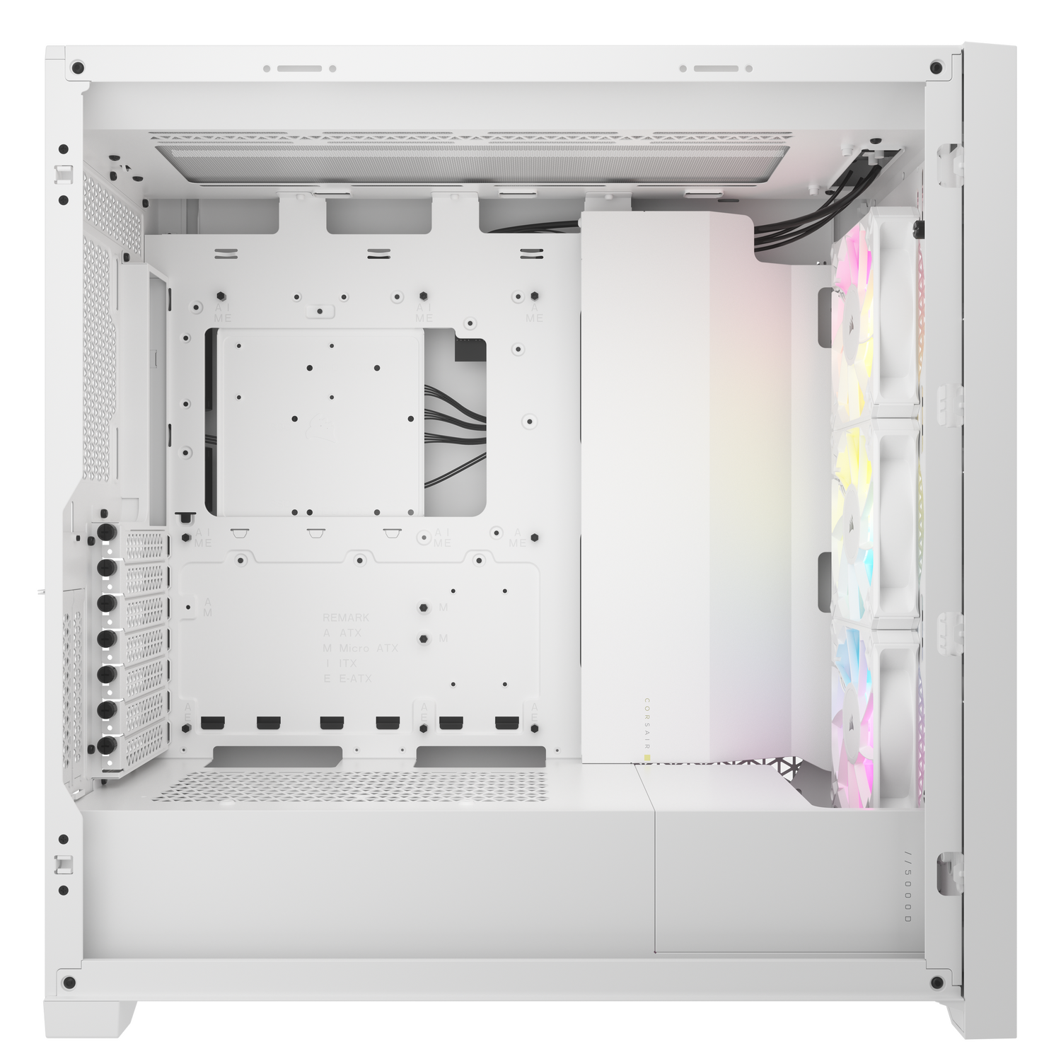 CARCASA Corsair iCUE 5000D RGB AIRFLOW Mid-Tower Case, True White - 3x AF120 RGB ELITE - White Fans - iCUE Lighting Node PRO Controller - High-airflow Design "CC-9011243-WW"