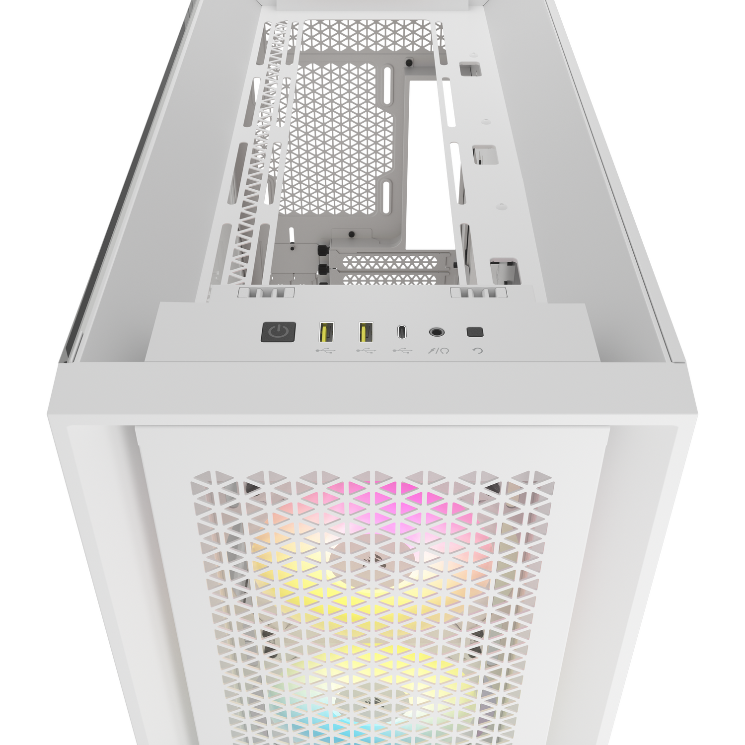 CARCASA Corsair iCUE 5000D RGB AIRFLOW Mid-Tower Case, True White - 3x AF120 RGB ELITE - White Fans - iCUE Lighting Node PRO Controller - High-airflow Design "CC-9011243-WW"
