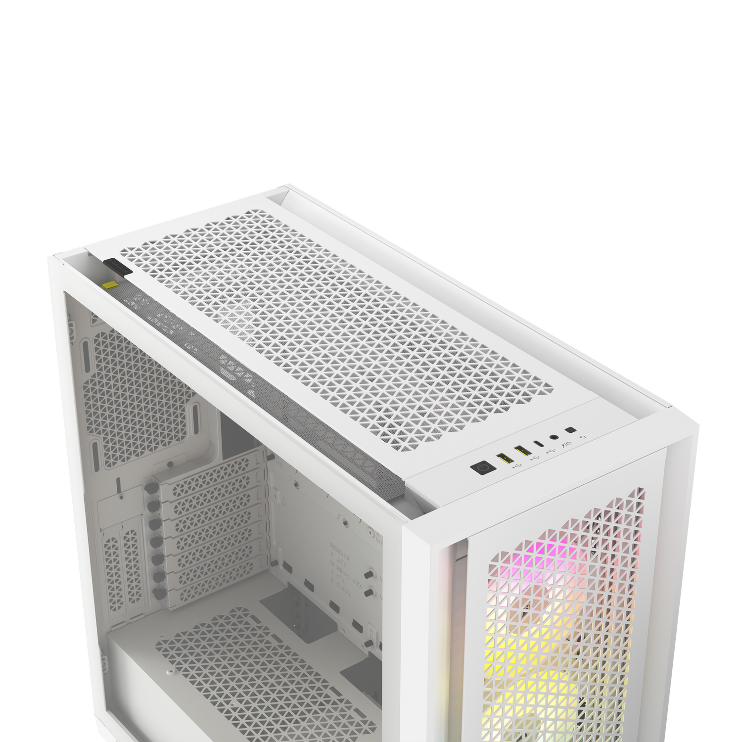 CARCASA Corsair iCUE 5000D RGB AIRFLOW Mid-Tower Case, True White - 3x AF120 RGB ELITE - White Fans - iCUE Lighting Node PRO Controller - High-airflow Design "CC-9011243-WW"
