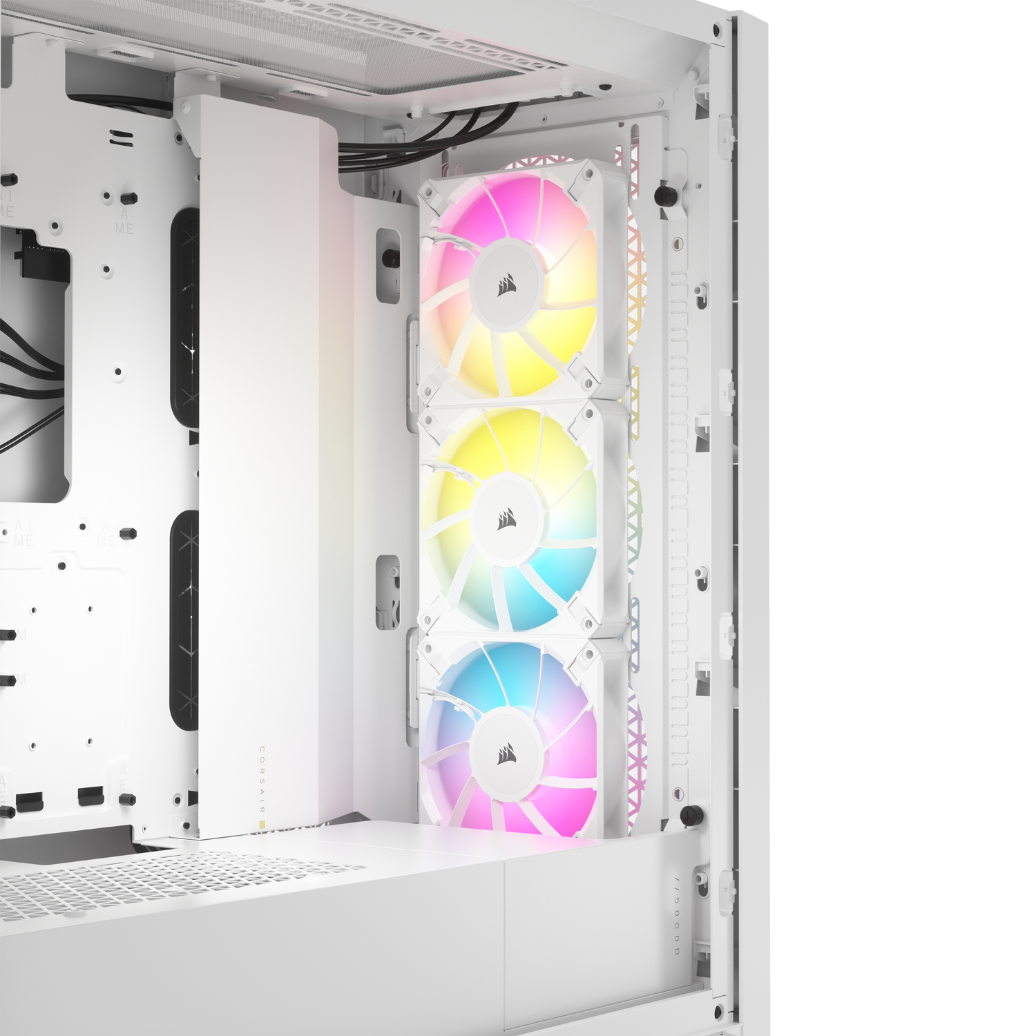 CARCASA Corsair iCUE 5000D RGB AIRFLOW Mid-Tower Case, True White - 3x AF120 RGB ELITE - White Fans - iCUE Lighting Node PRO Controller - High-airflow Design "CC-9011243-WW"