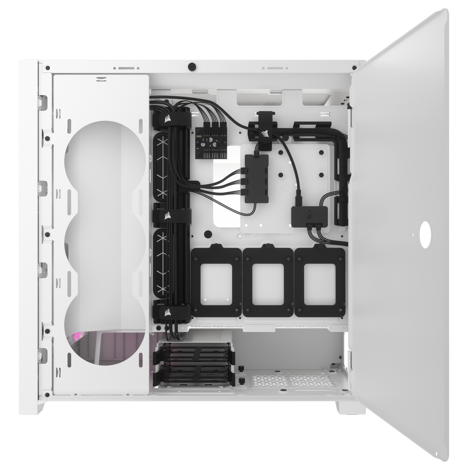 CARCASA Corsair iCUE 5000D RGB AIRFLOW Mid-Tower Case, True White - 3x AF120 RGB ELITE - White Fans - iCUE Lighting Node PRO Controller - High-airflow Design "CC-9011243-WW"