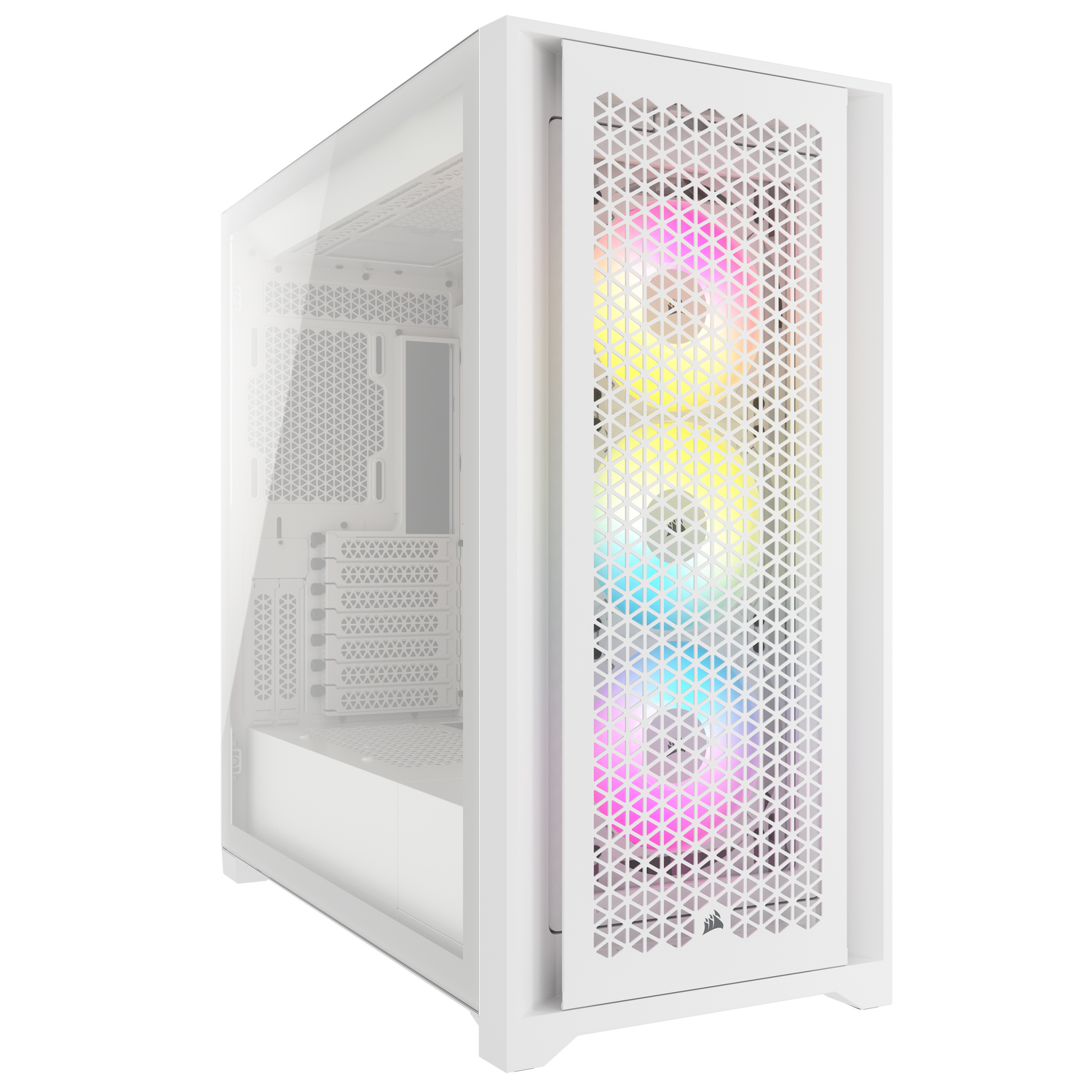 CARCASA Corsair iCUE 5000D RGB AIRFLOW Mid-Tower Case, True White - 3x AF120 RGB ELITE - White Fans - iCUE Lighting Node PRO Controller - High-airflow Design "CC-9011243-WW"
