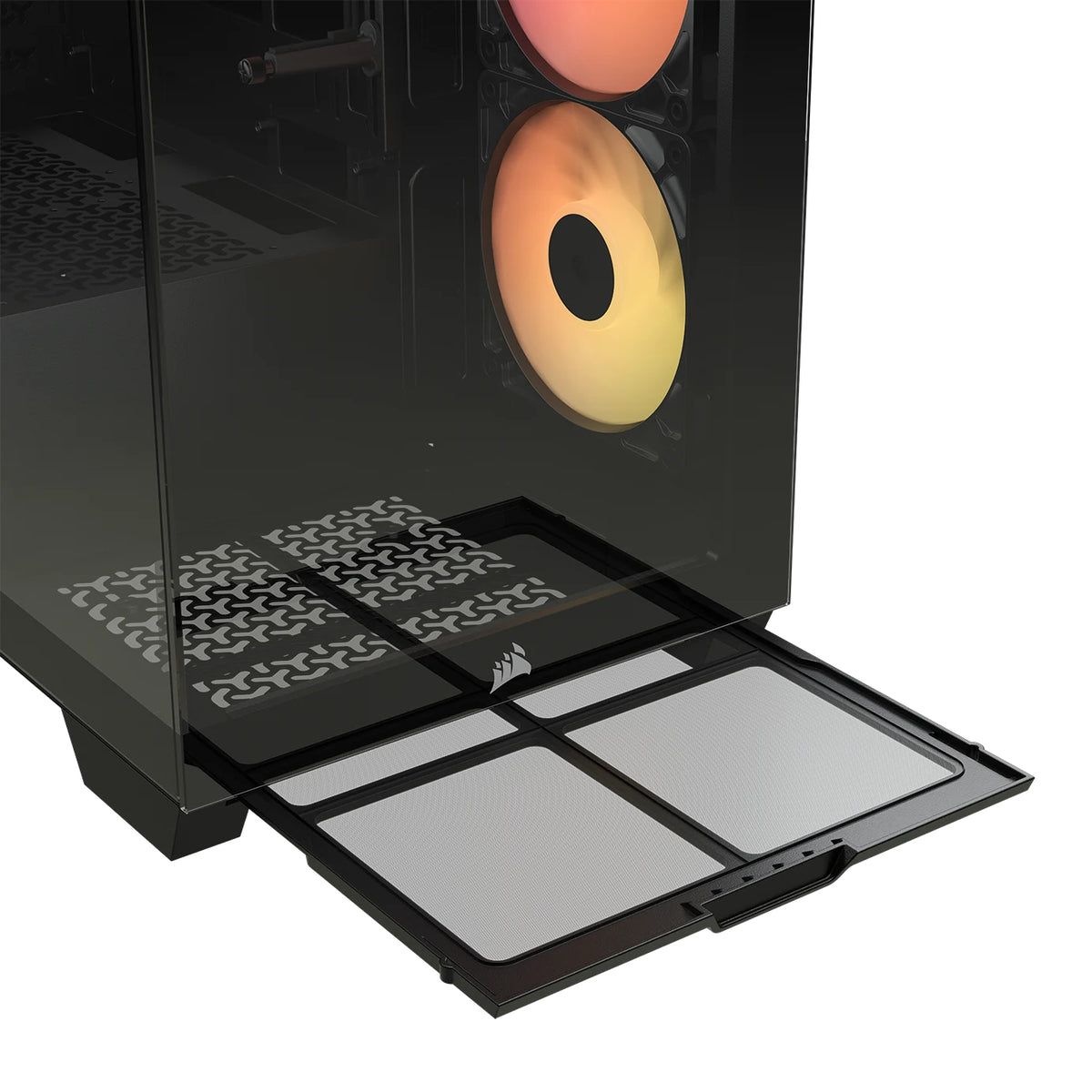 Carcasa Corsair 3500X RS-R ARGB, Mid-Tower, E-ATX, cu 3 ventilatoare incluse RS120-R ARGB, Negru 
