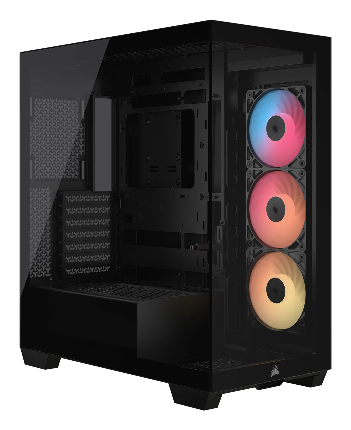 Carcasa Corsair 3500X RS-R ARGB, Mid-Tower, E-ATX, cu 3 ventilatoare incluse RS120-R ARGB, Negru 