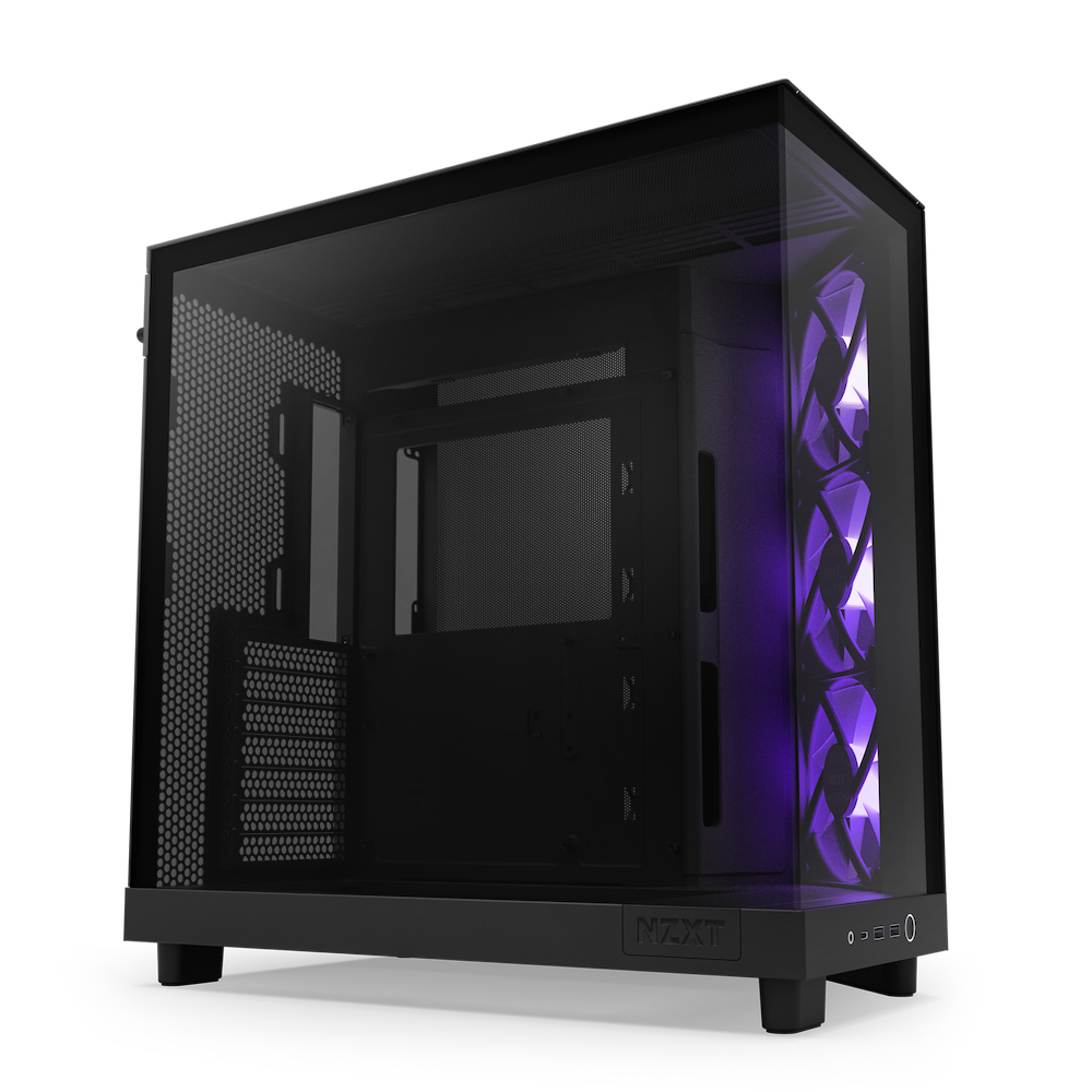 CARCASE NZXT H6 Flow RGB, Compact Dual-chamber, MiddleTower, Negru "CC-H61FB-R1 "