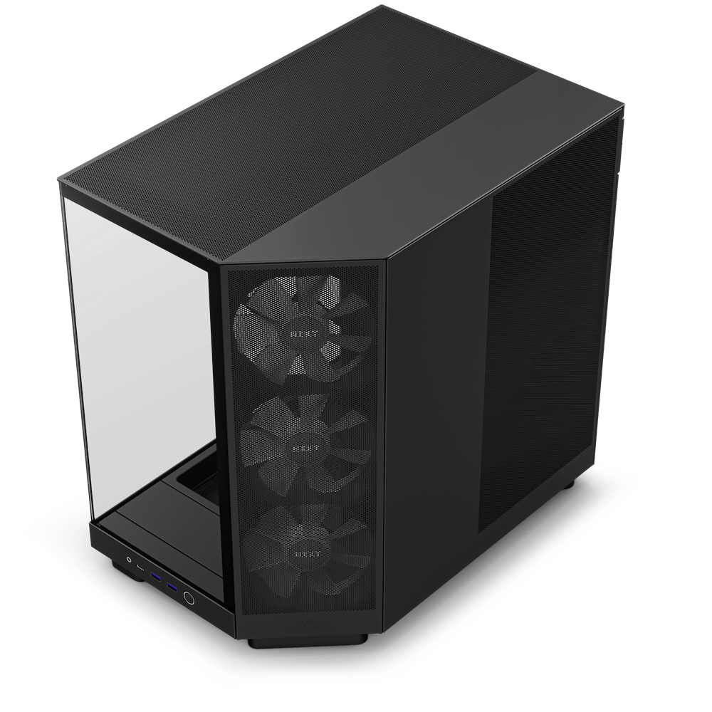 CARCASE NZXT H6 Flow RGB, Compact Dual-chamber, MiddleTower, Negru "CC-H61FB-R1 "