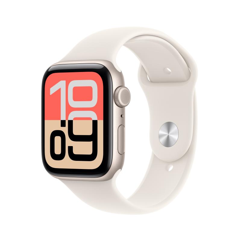 Apple Watch SE 3 GPS + Cellular 44mm Starlight Aluminium Case with Starlight Sport Band - S/M