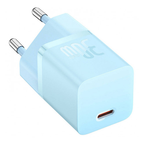INCARCATOR retea Baseus Mini, GaN5 Fast Charger 30W, 1 x USB Type-C 5V/3A, albastru "CCGN070603" - 6932172624453