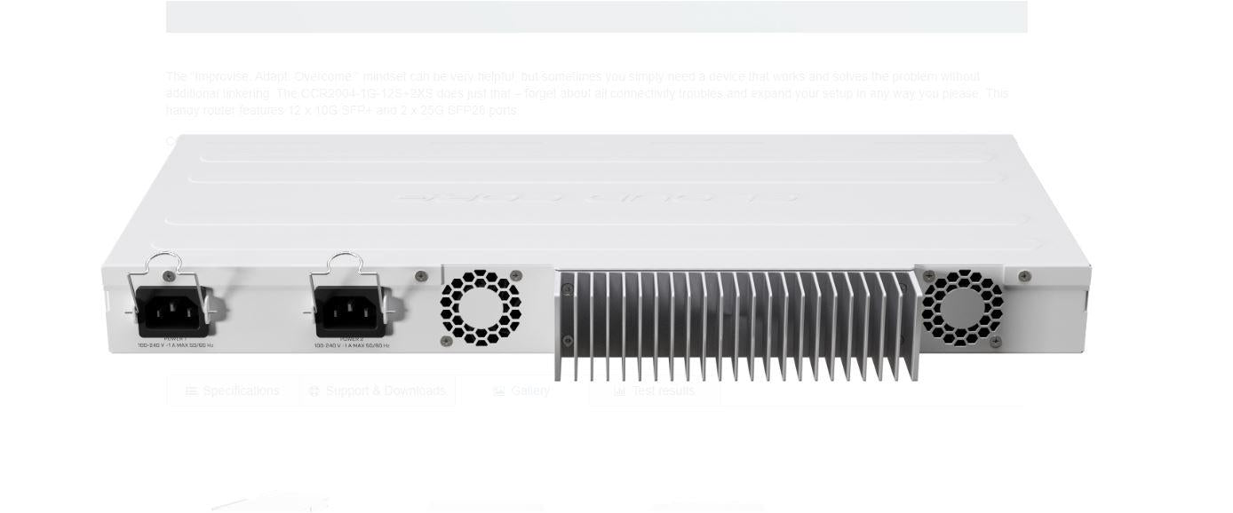 Mikrotik ETHERNET ROUTER CCR2004-1G-12S+2XS "CCR2004-1G-12S+2XS"