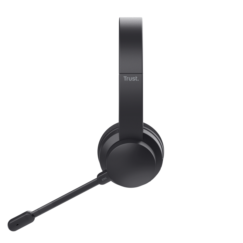 Casti Trust Ayda wireless ENC, conectivitate 3.5mm, USB-C, frecventa raspuns 20 Hz, 20.000 Hz, senzitivitate 90 dB, negru