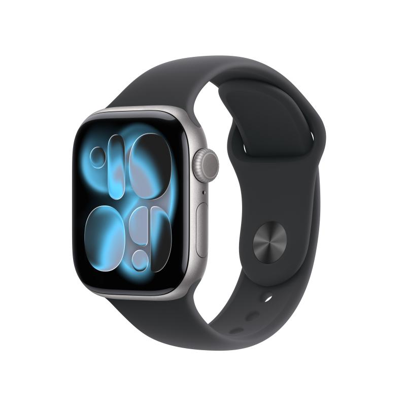 Apple AW S11 42 Cel SpaceG Alum Black Band M/L