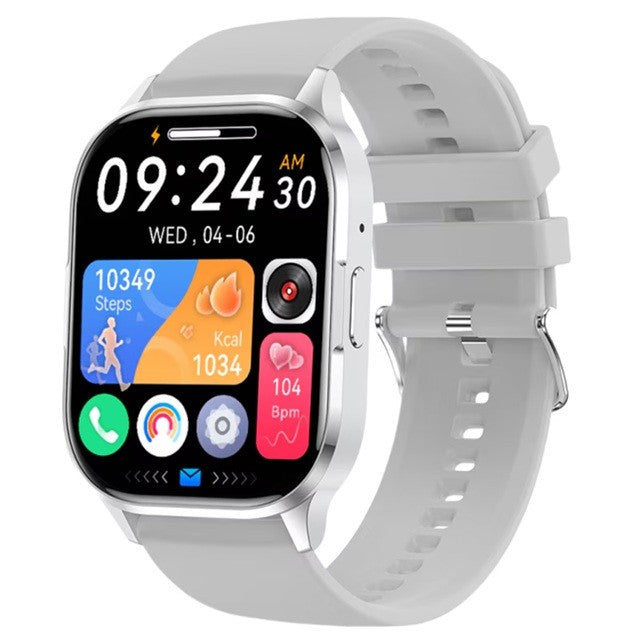Ceas Smartwatch, Editia H15, Apeluri Bluetooth, Afisaj 1.81 inch, Rezolutie 240 x 284, Puls, Siri, Baterie 180 mAh, Argintiu