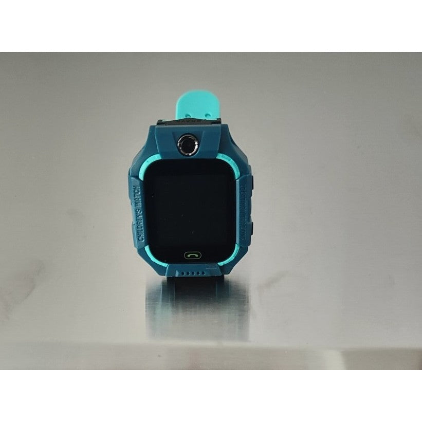 Ceas Smartwatch, Pentru Copii, Model Q19 Z6, Localizare LBS, Istoric Traseu, Monitorizare Spion, Camera Foto, Lanterna, Chat Vocal, Apel SOS, Turcoaz