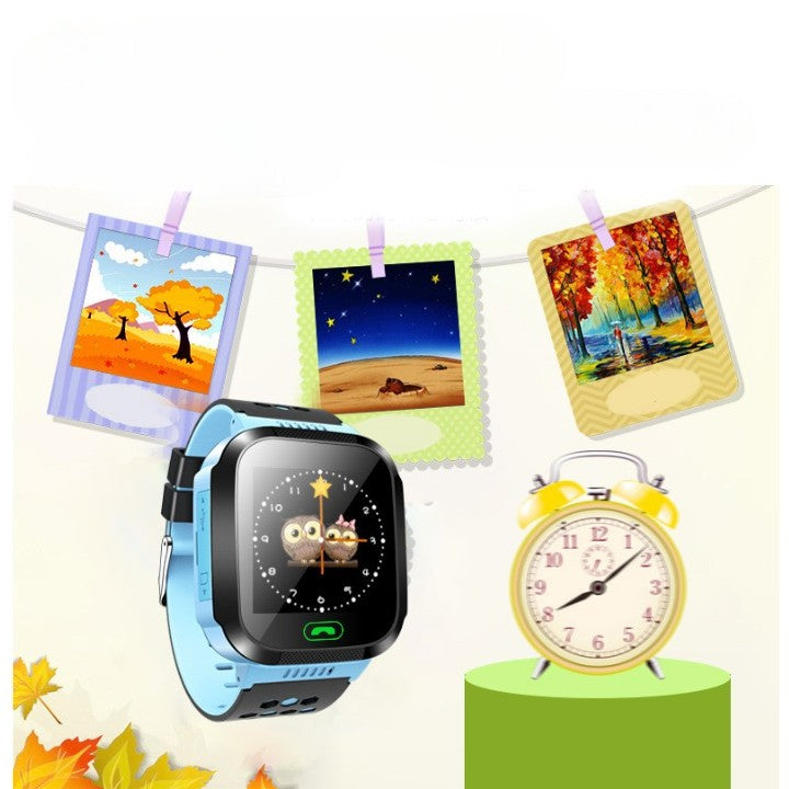 Ceas Smartwatch Pentru Copii Q528 cu Functie Telefon, Localizare GPS, Istoric traseu, Apel de Monitorizare, Camera, Albastru