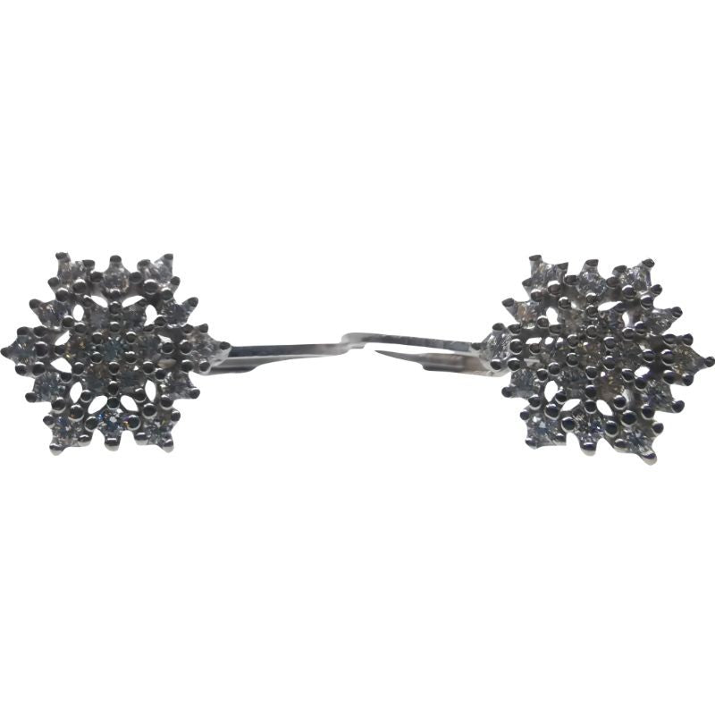Cercei Argint 925 Fulg de Nea Tortita Mare