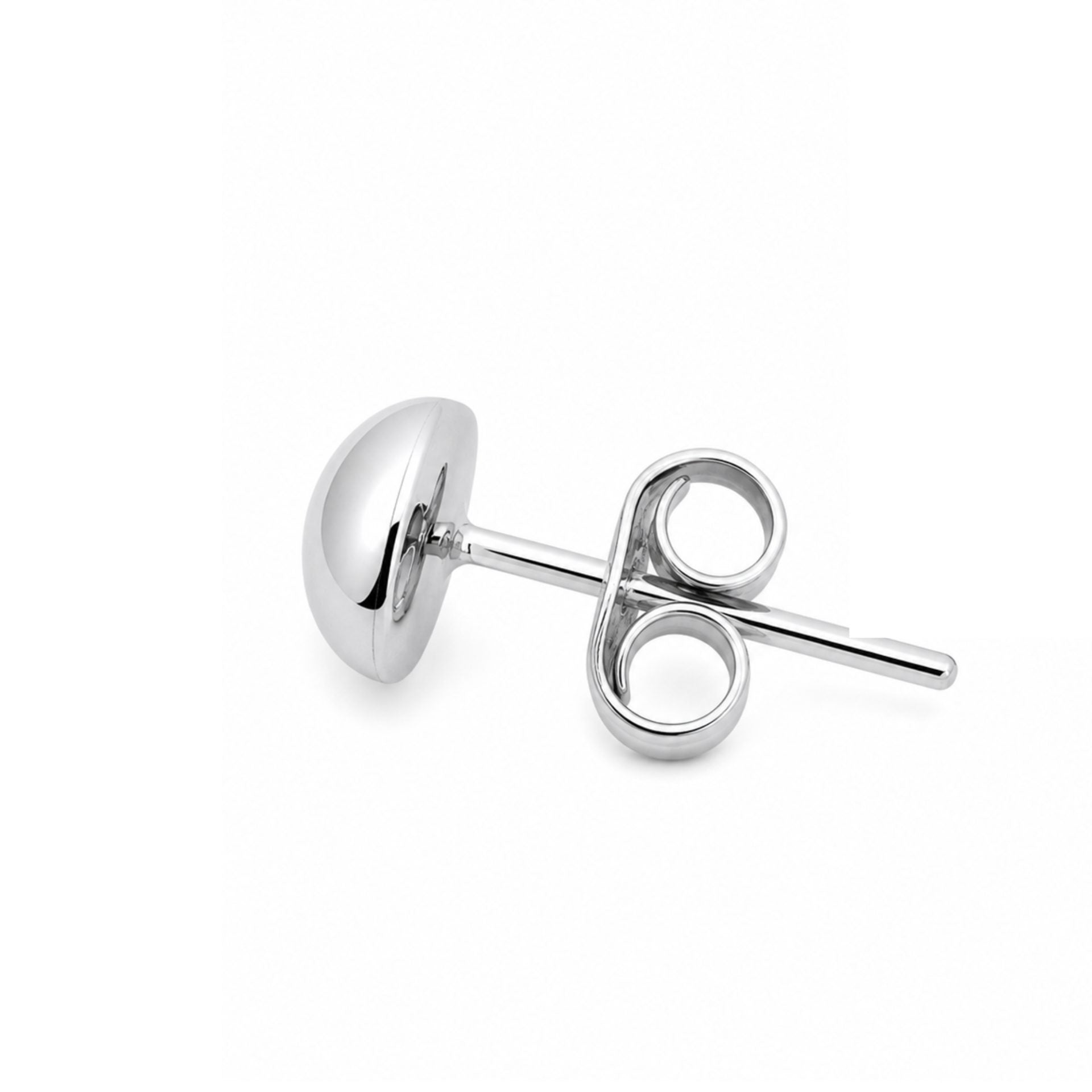 Cercei Din Argint 925, Model Buburuză, Placaj Cu Rodiu, 0.38g