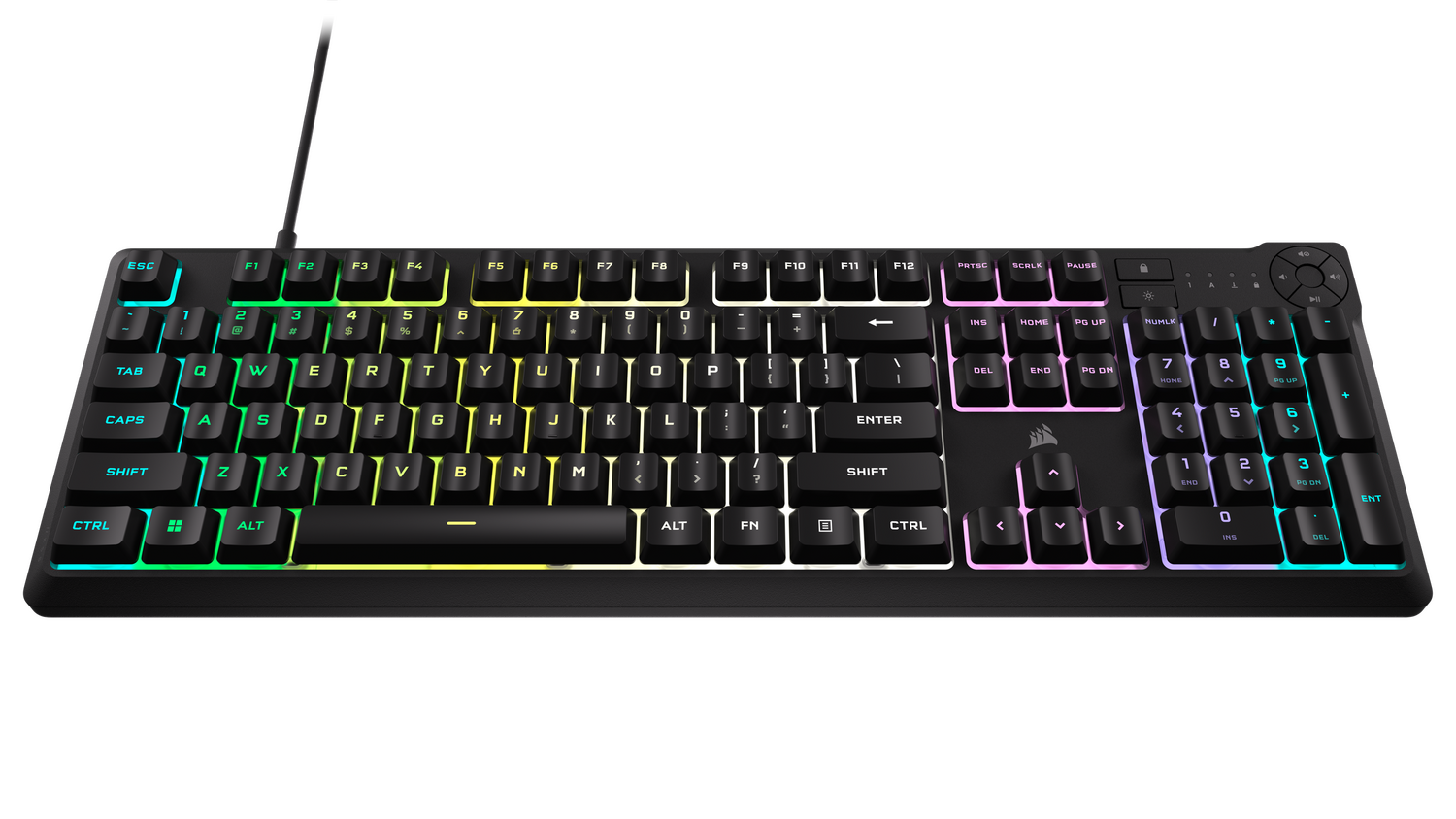 Corsair K55 CORE RGB, 1.82m, 10 zone RGB, Negru "CH-9226C65-NA"