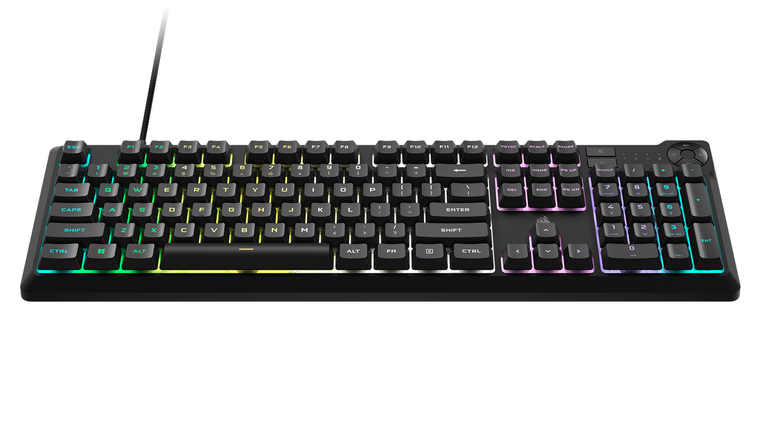 Corsair K55 CORE RGB, 1.82m, 10 zone RGB, Negru "CH-9226C65-NA"