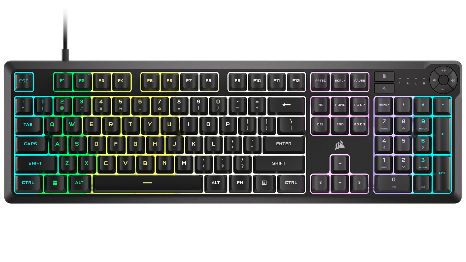 Corsair K55 CORE RGB, 1.82m, 10 zone RGB, Negru "CH-9226C65-NA"