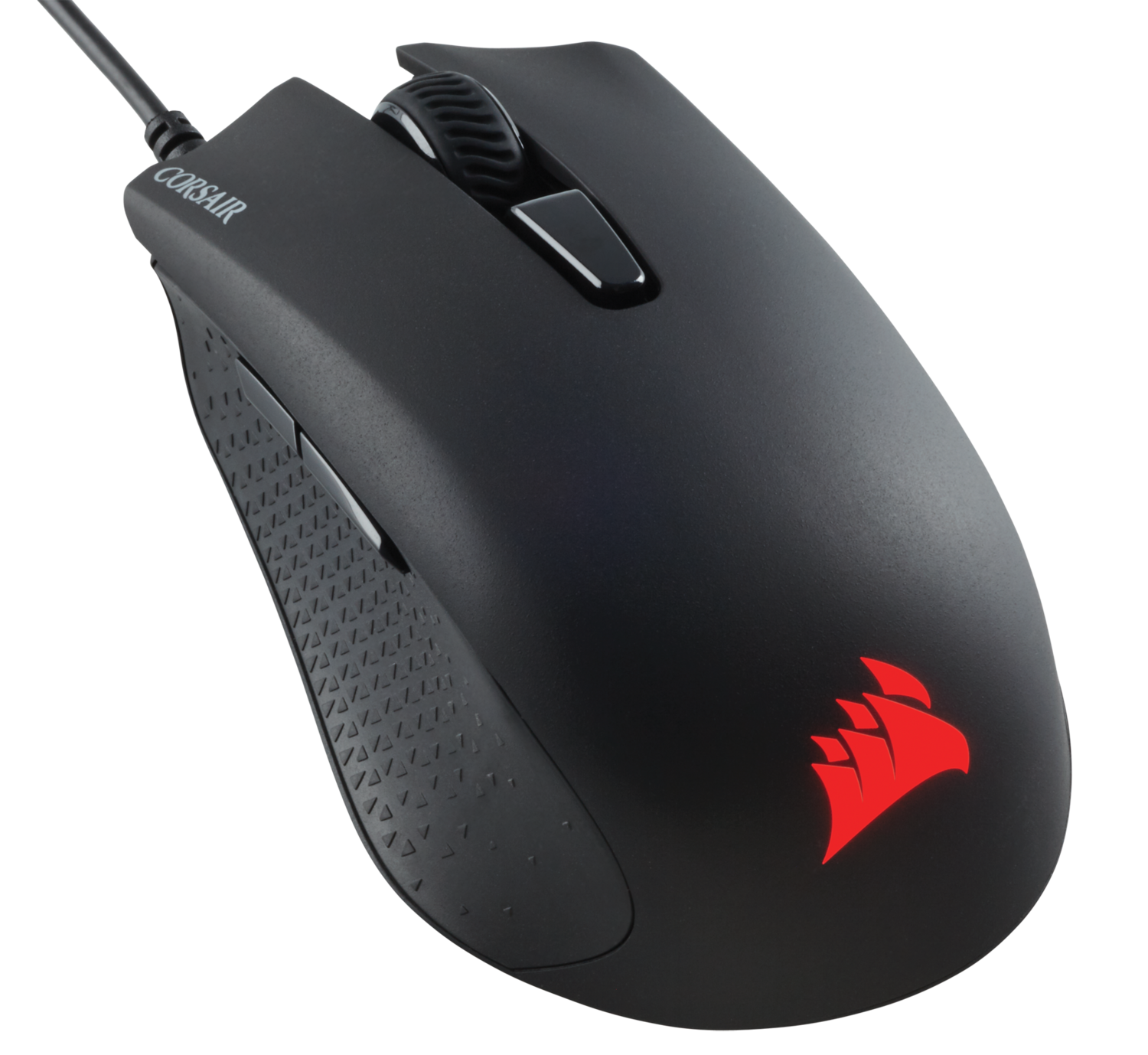 MOUSE CORSAIR, "Harpoon RGB Pro", gaming, cu fir, USB, optic, 12000 dpi, butoane/scroll 6/1, iluminare, butoane programabile, negru, "CH-9301111-EU"