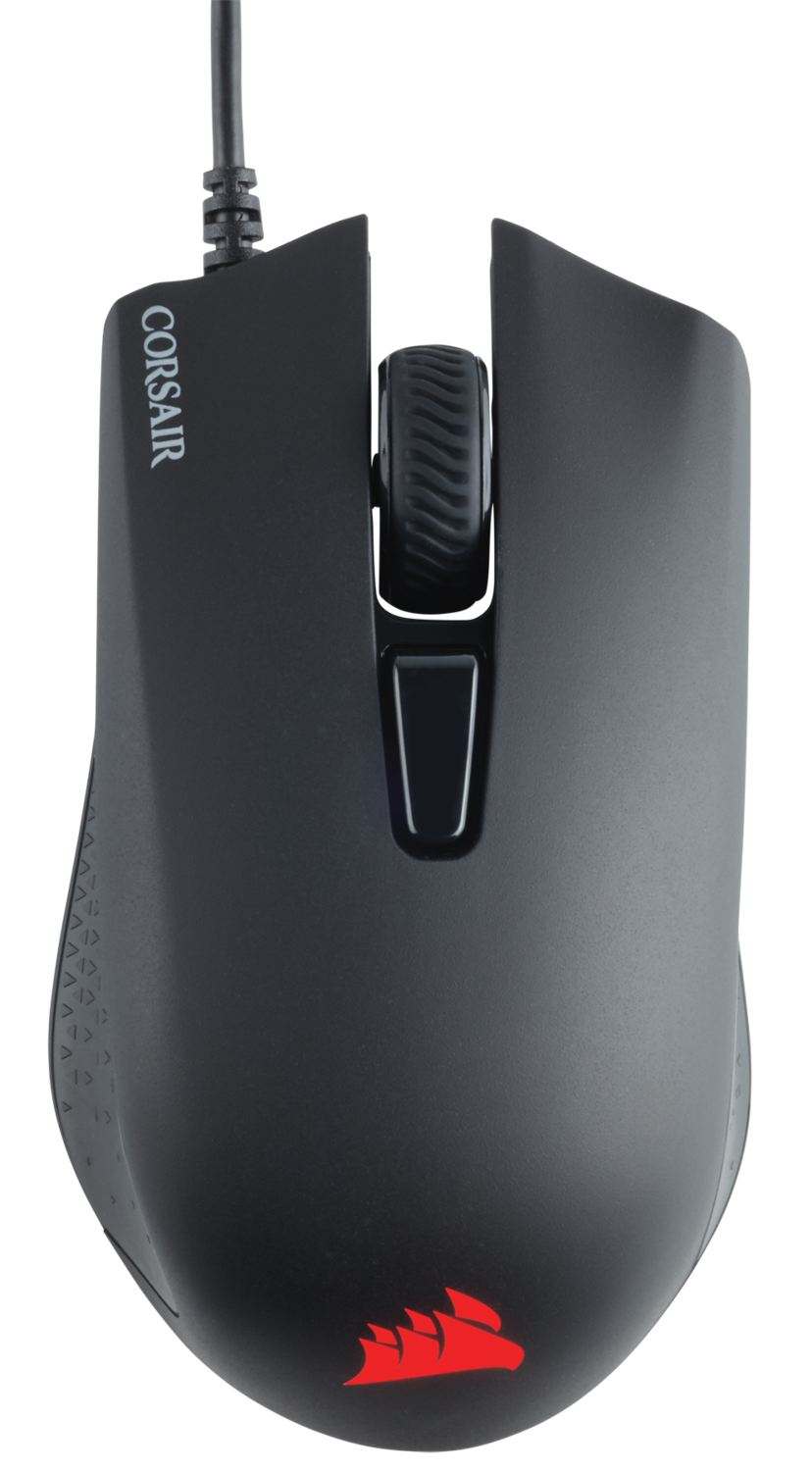 MOUSE CORSAIR, "Harpoon RGB Pro", gaming, cu fir, USB, optic, 12000 dpi, butoane/scroll 6/1, iluminare, butoane programabile, negru, "CH-9301111-EU"