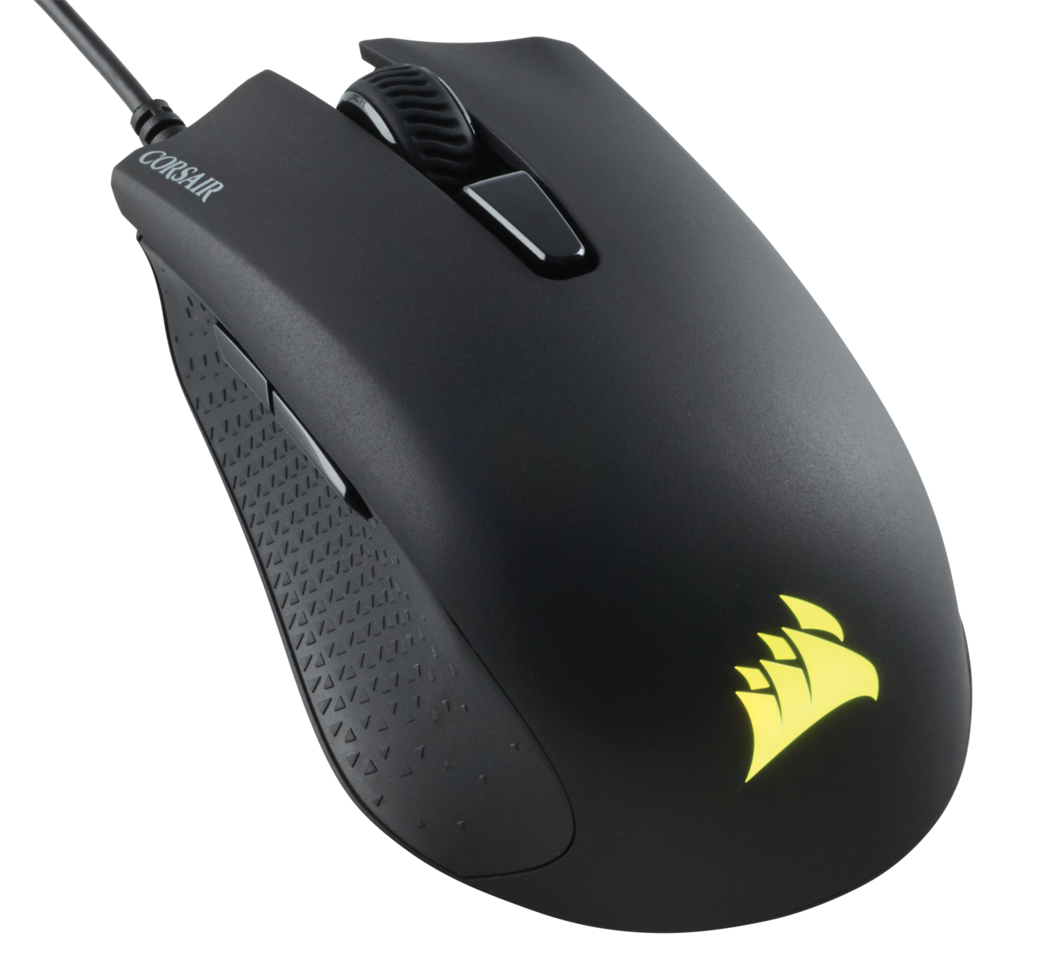 MOUSE CORSAIR, "Harpoon RGB Pro", gaming, cu fir, USB, optic, 12000 dpi, butoane/scroll 6/1, iluminare, butoane programabile, negru, "CH-9301111-EU"