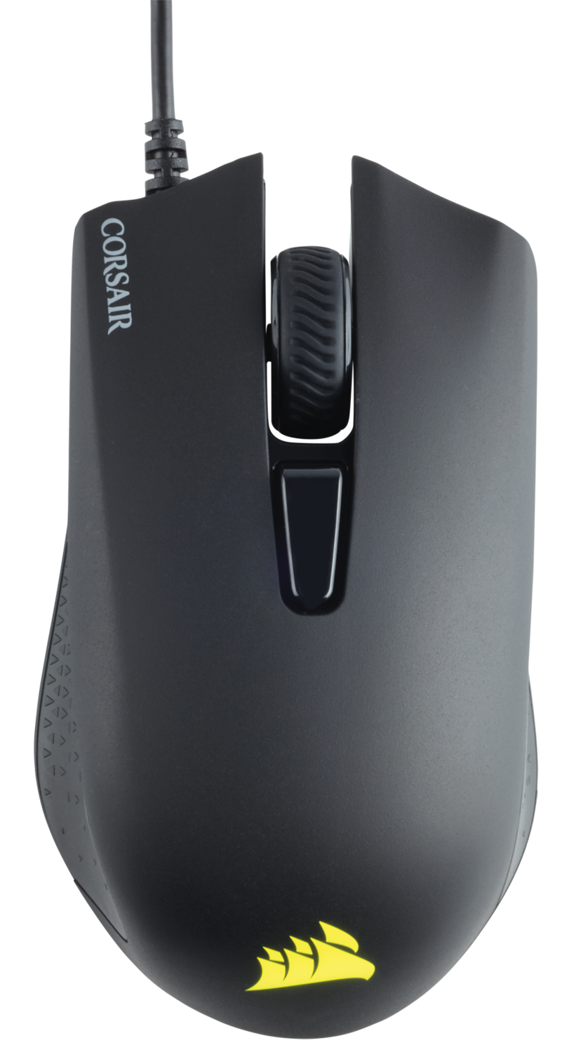 MOUSE CORSAIR, "Harpoon RGB Pro", gaming, cu fir, USB, optic, 12000 dpi, butoane/scroll 6/1, iluminare, butoane programabile, negru, "CH-9301111-EU"