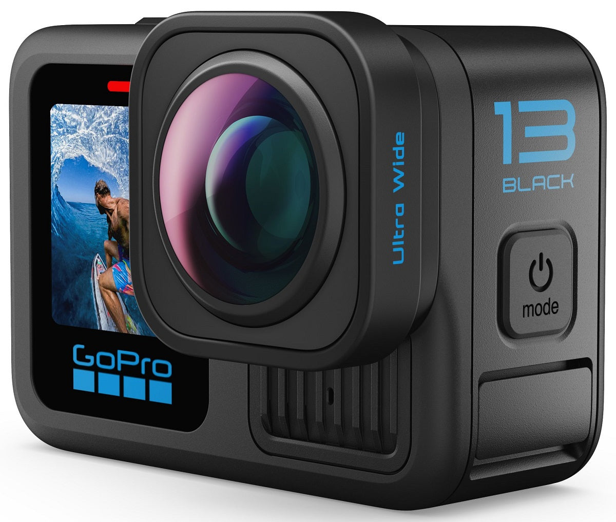 Bundle Camera de actiune H13B Ultra Wide EditionBaterie Enduro, adeziv curbat, lentila wide "CHDRB-133-RW"