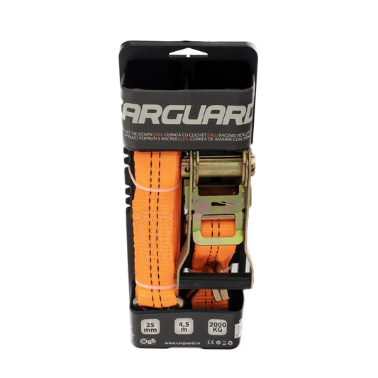 Chingă cu clichet Carguard – 35 mm × 4.5 m – capacitate 2000 kg (2 tone) TUV/GS