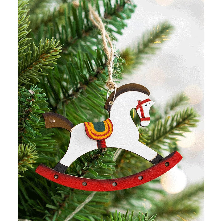 Set 14 Decoratiuni de Craciun, pentru Brad, 5 - 9.5 cm, din Lemn, Multicolor